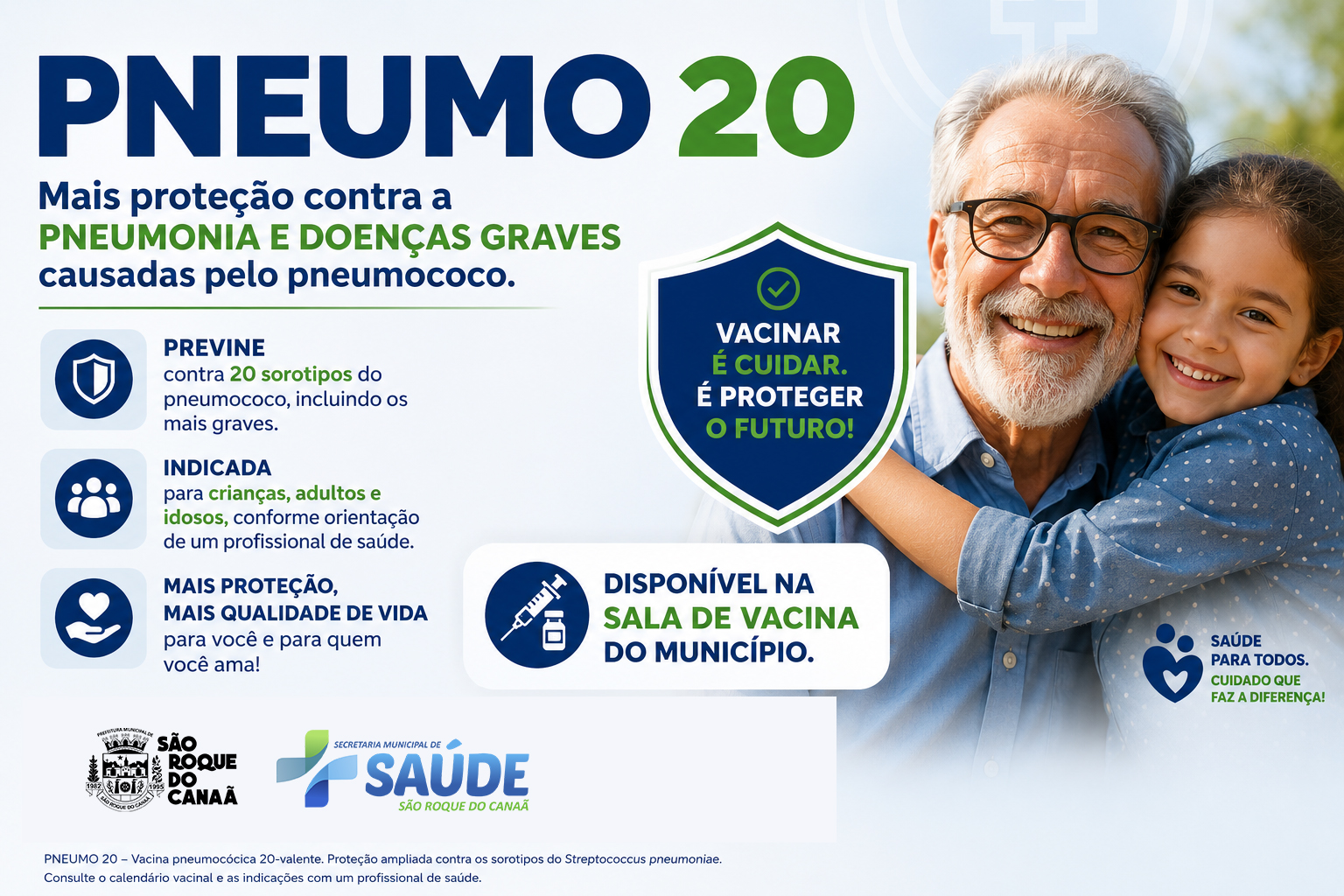 PNEUMO 20 - Mais proteção contra a pneumonia e doenças graves causadas pelo pneumococo