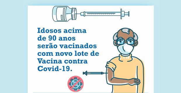 Idosos acima de 90 anos serão vacinados com novo lote da CoronaVac em São Roque do Canaã.